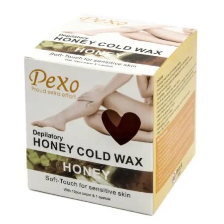 Холодний віск для депіляції wokali depilatory honey cold wax honey / мед 380 г